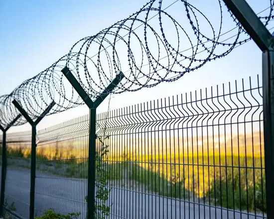Airport mesh fence